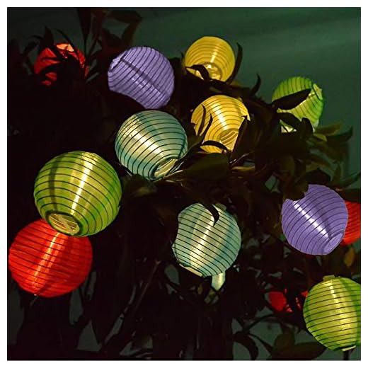 Vigdur Solar Lantern String Lights Waterproof Outdoor Indoor Decorative-String Lights Multicolor for Patio Garden Wedding Party Camping Bedroom Decor