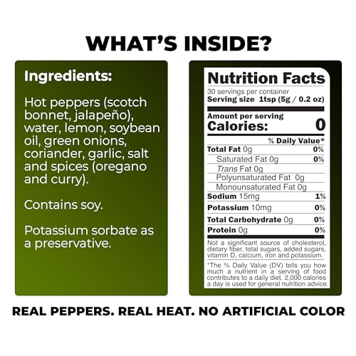 Image of Monoloco Hot Green Sauce Vegan Gluten-Free with Jalapeno, Panamenian Scotch Bonnet Peppers, Green Onions, Coriander and Garlic, Costa Rica Medium Spicy Sauce Viejo Verde, Pack of 1 (150ml / 5oz)