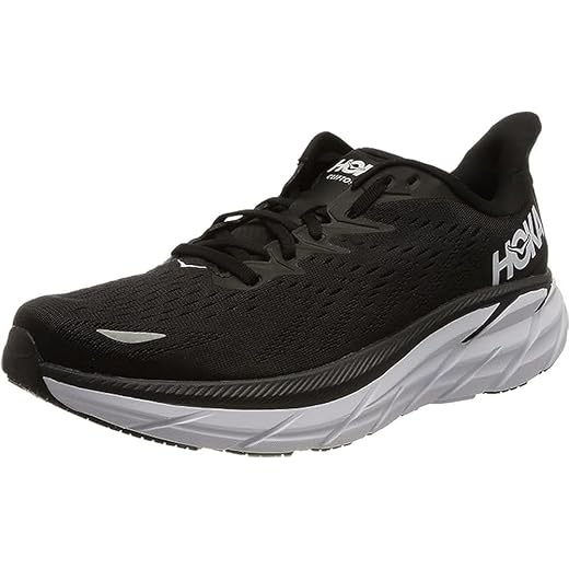 HOKA ONE ONE Clifton 8 Womens - Black White - 5 UK