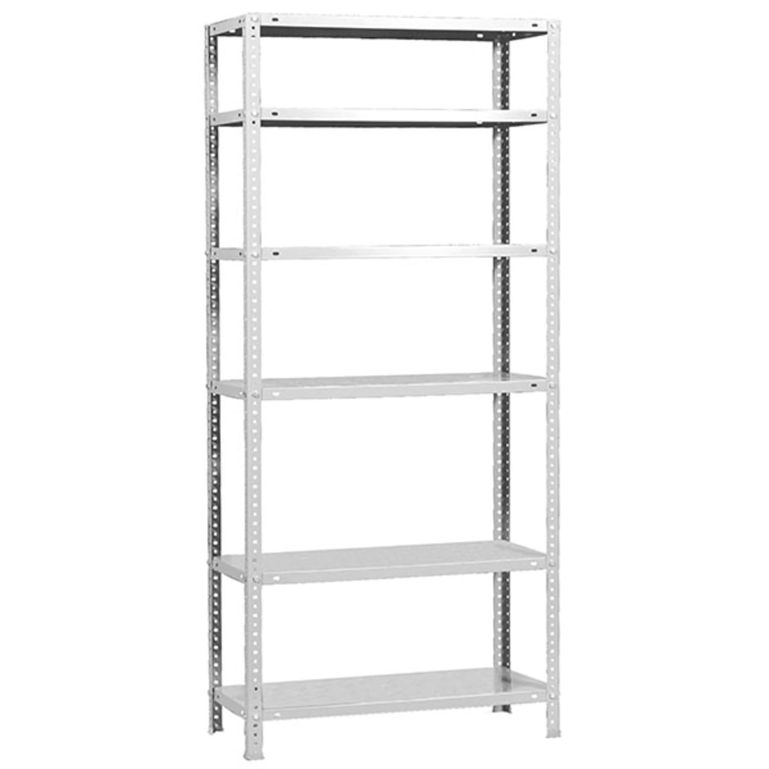 Simonrack Scaffale Metallo Garage, 6 Ripiani, 100 kg di Punto di Flessione, 2000x800x300 mm, Con Viti, Scaffalatura Garage, Bianco - Comfort