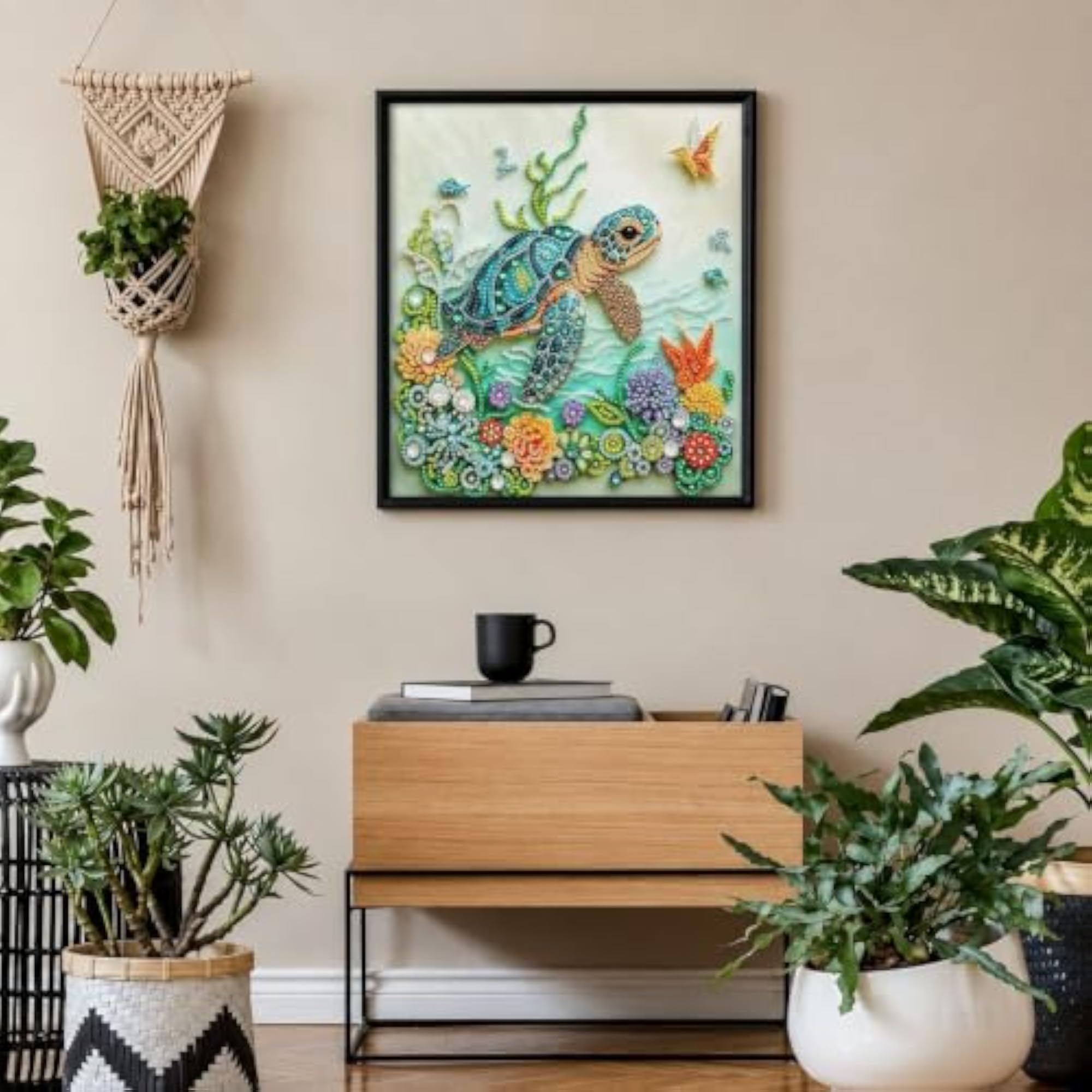 Turtle Diamond Painting Kit, Sea Turtle DIY Wall Art