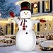 YIHONG 8 Ft Christmas Inflatables Greeting Snowman with Scarf and Top Hat Decorations - Blow up Party Decor for Indoor Outdoor Yard with LED Lights
