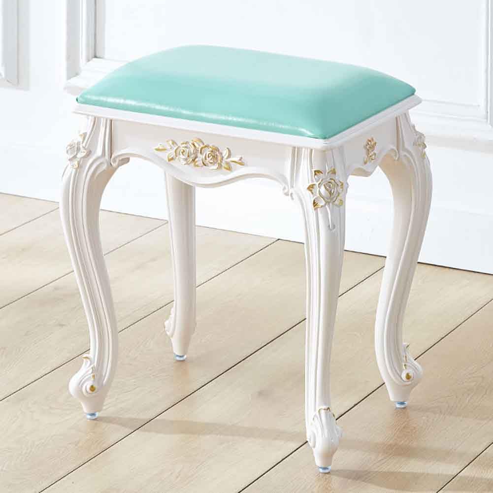 Silla de maquillaje cómoda con asiento acolchado y taburete de tocador ergonómico retro