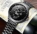 Imagen de Hombre de cráneo creativo reloj Cool acero inoxidable grande dial Vintage Boy cuarzo reloj militar