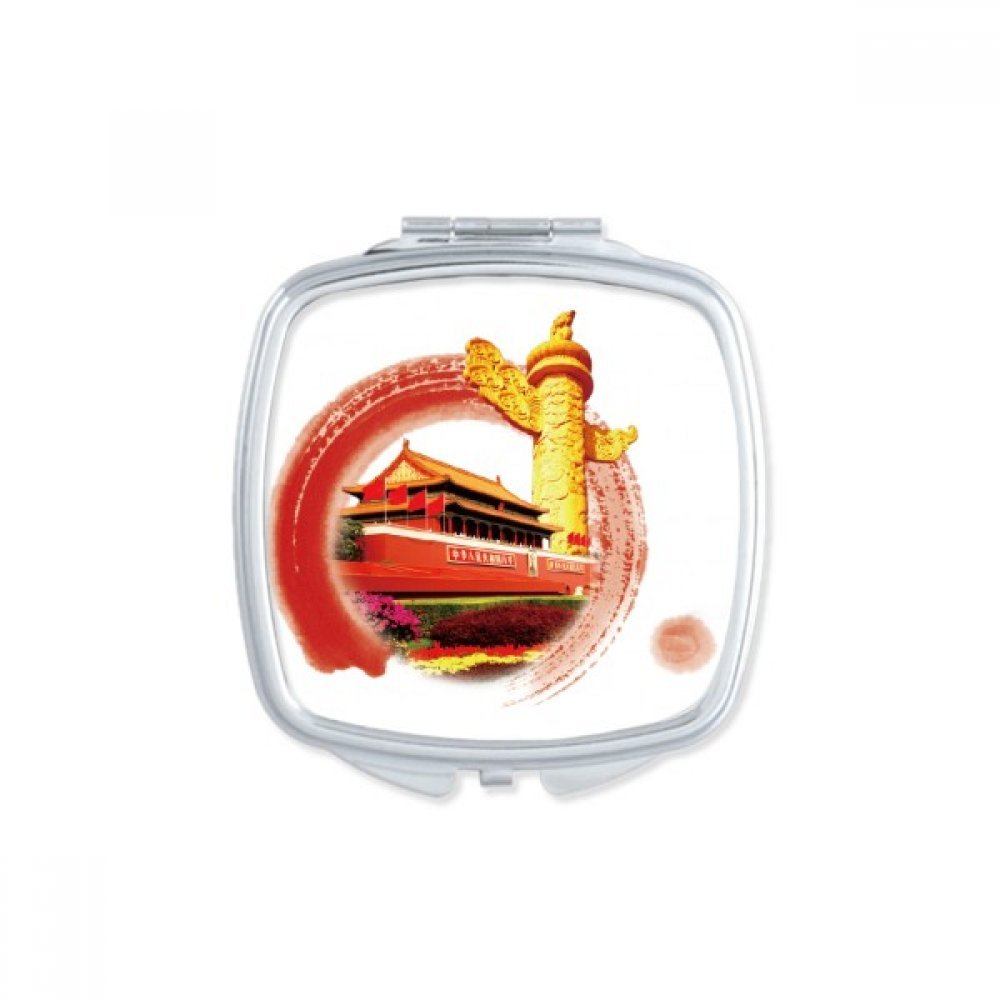 Miroir mignon cadeau avec motif Huabiao patriotique et couleurs variées