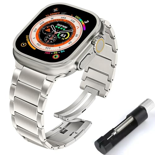 コンパチブル Apple watch バンド チタニウム製 アップルウォッチ バンド チタン製互?ベルト apple watch series Ultra3/Ultra2/Ultra/SE/10/9/8/7/6/5/4/3/2/1 38mm 40mm 41