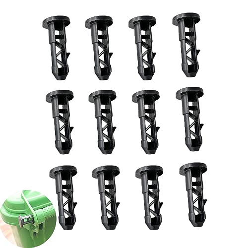 Image of 12 Pack Wheeled Trash Can Lid Latch Pins Rotating Hinge Axle Plug OD 2CM 0.78'' Link Bolts for Outdoor Wheelie Garbage Collector with Wheel Rollout Disposal Bin Commercial Waste Container