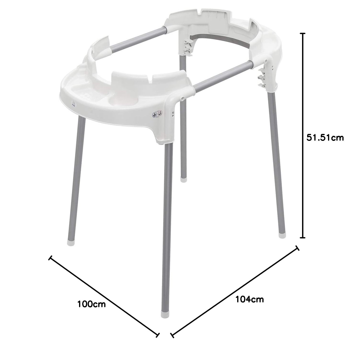 Rotho Babydesign TOP Badestation, Mit Baby Badewanne, Wannenständer, Wanneneinsatz und Ablaufschlauch, 0-12 Monate, Grün, 21042 0266 01