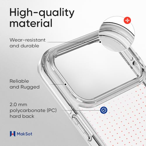 Coque iPhone 17 Air Maksot transparente antichoc en polycarbonate rigide - 6