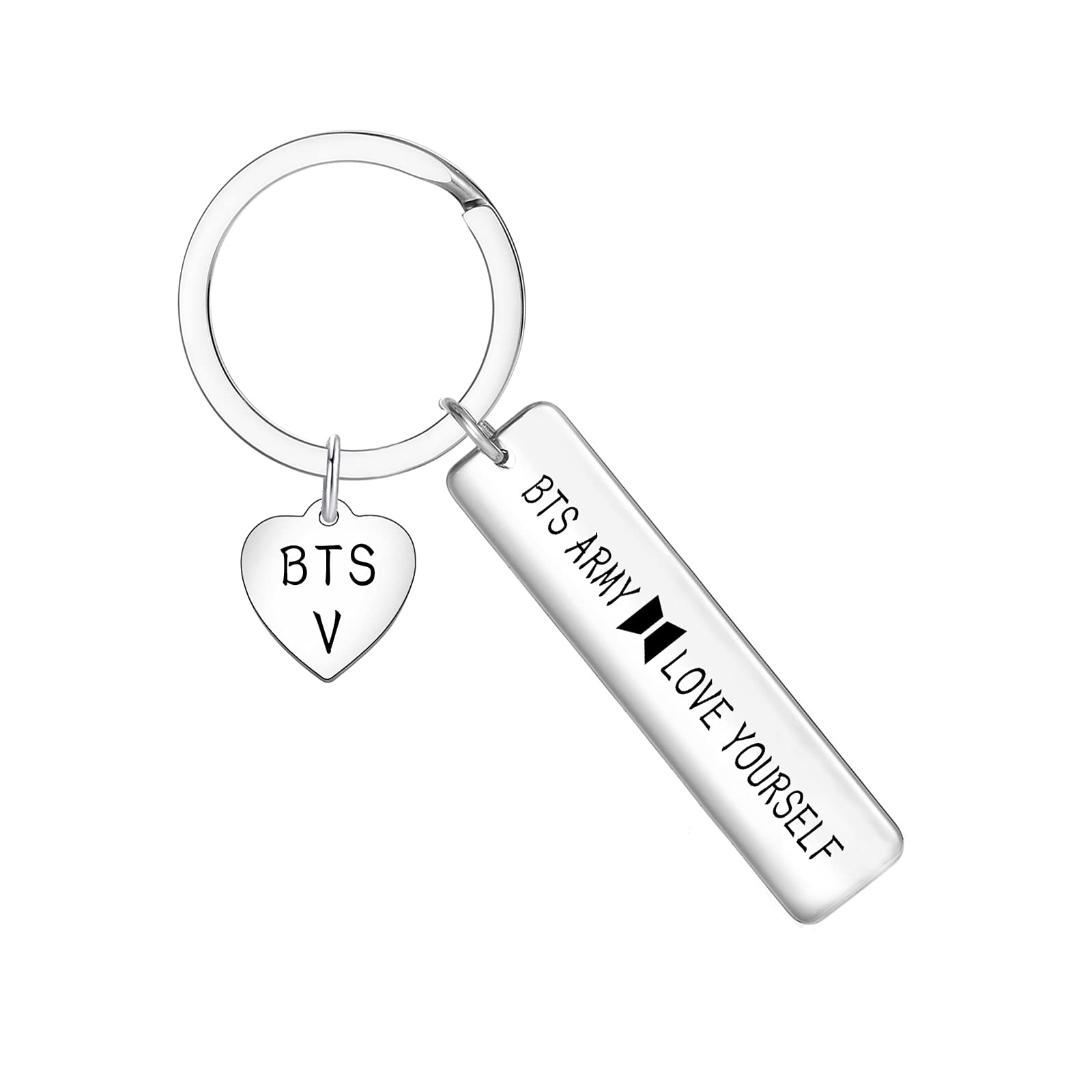 Army Gifts Keychain to Love Yourself Keychain Star Lover Fans Jewelry Gift for Star Fans Girl
