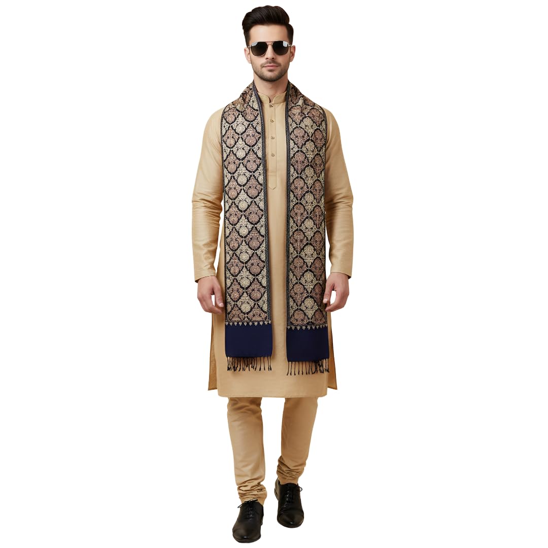 Men Premium Embroidered Wool Blended Men Stoles-image-17