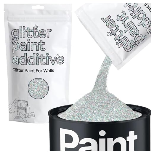 Hemway Silber Holographic Glitter Additive Farbe 100g / 3,5 Unzen für Acryl Latex Dispersionsfarbe - Interior & Exterior Wand, Decke, Holz, Lack, Totes flach, Matt, Glanz, Satin, Seide