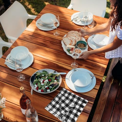 Servilletas lavables de algodón para eventos, di adiós al papel con cuadros rústicos 6