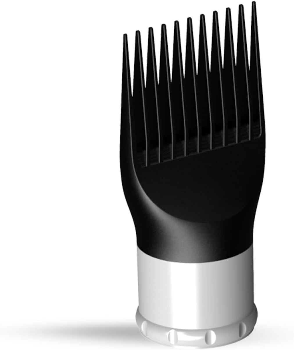 LURA Blow Dryer Comb Attachment,Blow Dryer Attachment for Hair Dryer Nozzles from 1.7 to 2.1,Hair Dryer Comb Attachment for Black Hair,Hair Straightening Pic Attachment