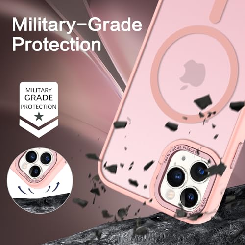 Coque iPhone 11 Pro translucide mate rose et fine coque magnétique Magsafe - 3