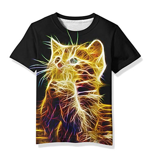 Image of Linnhoy Kids 3D Print Fashion Graphic T-Shirts for Boys Girls 6-16 Years