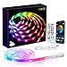 RGB+IC USB LED Strip 2m, Tasmor Bluetooth LED Band 2m Steuerbar via App, Dreamcolor LED TV Hintergrundbeleuchtung Sync mit Musik, Dimmbar LED Streifen 2m mit 16 Millionen Farben LED Beleuchtung für TV