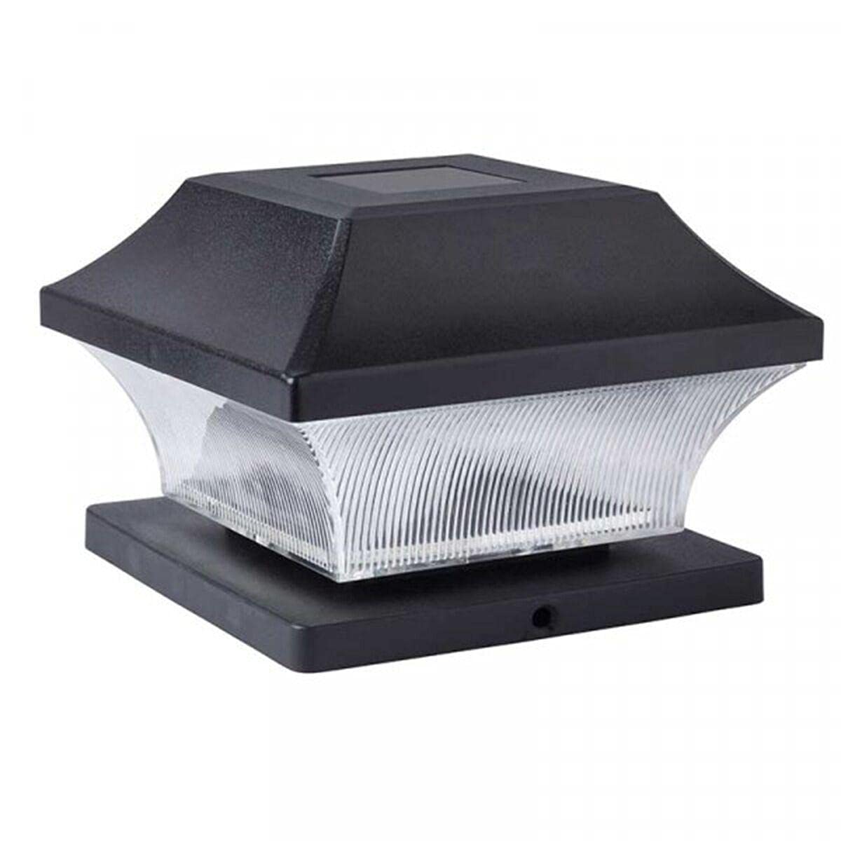 Raxter Black Solar Led Post Lights Garden Outdoor Post Cap Lamp Waterproof & Gold Landscape, Deck, Patio Or Fence Post Lights (Black)