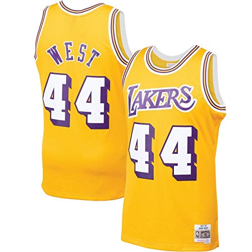 Mitchell & Ness Jerry West # 44 Los Angeles Lakers 1971 – 72 Swingman NBA Maglia Giallo