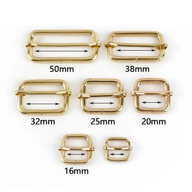10 hebillas de metal for bolsos 13-50 mm, for correas, cinturones, cuero, deslizadores triples, ganchos ajuste, accesorios bricolaje Para Mochilas Y Bolsos