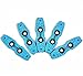 Cuoyuqie 50 pcs Steel Ball Pouch Slingshot for Flat Rubber Band PU Leather Outdoor Shooting Accessories (Blue 50pcs)