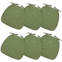 Stoelkussen Pakket Van 2/4/6, Eetkamerstoel Kussen/Zitkussen For Keukenstoelen, Hoefijzer Antislip Stoelkussens Met Banden, 2/4/6 Pakken Met Rits (Color : Coffee, Size : Pack of 4