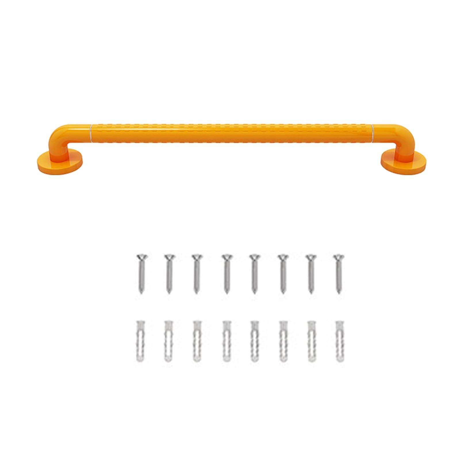 Lmvyuvlf Women's Yellow 1 Piece Safety Grab Bar,Non-Slip Textured Industrial Pipe Shower & Stair Handrail With Concave-Convex Surface,304 Stainless Steel Core(30Cm/0.98Ft)