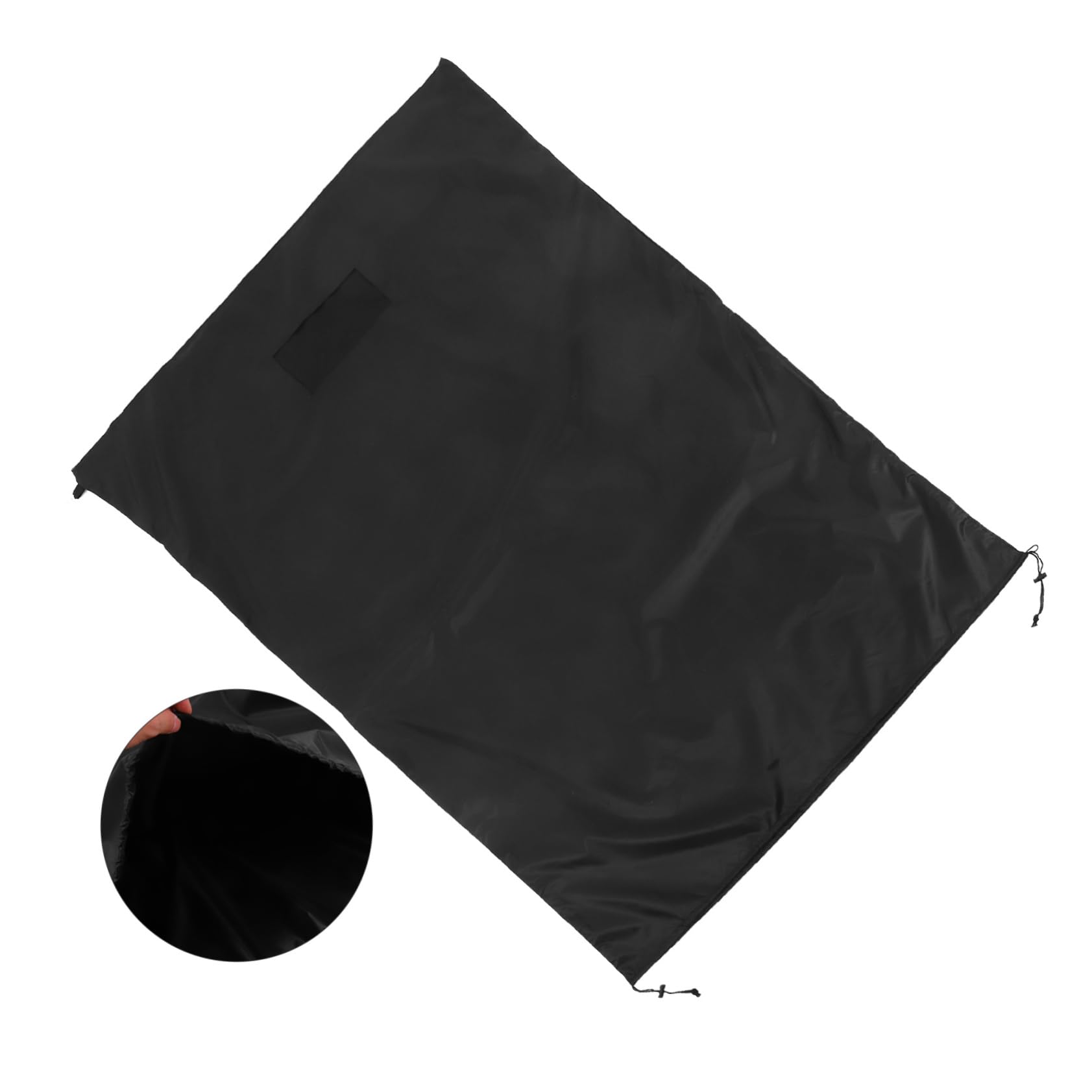 Bolsa Recolectora de Césped Oxford Negra Cordón, Resistente | Celebracion Otono, Bolsa de Almacenamiento para Recoger Hojas, Accesorios para Tractores Cortacésped