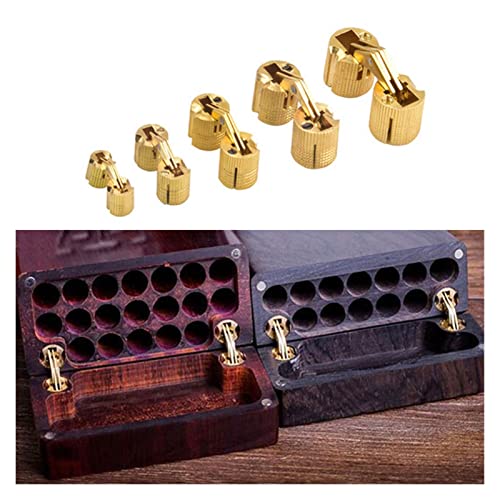 Charnière invisible 10mm en laiton pour meuble discret