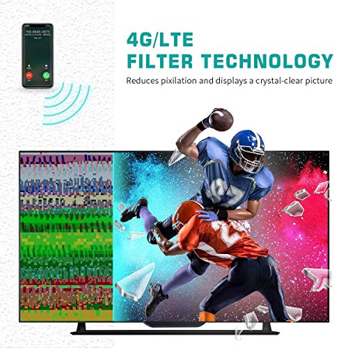 1byone Omni Directional Outdoor TV Antenna, VHF/UHF 720° Reception UFO Clean Design Up to 150 Miles, Upgrade Exclusive Smartpass Amplified, Indoor/Outdoor/RV/Attic Use