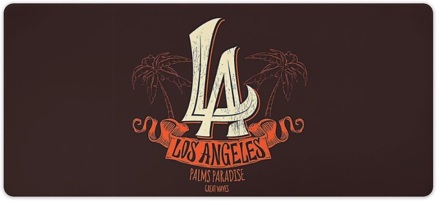 I Love Los Angeles City Desk Mat Large Laptop Desk Pad Extended Lock Side Mouse Pad for Gamer and Home 35.99