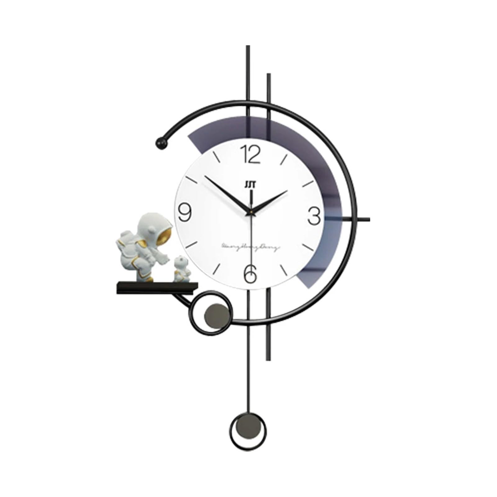 Mouvement à quartz sans tic-tac pour cette grande horloge murale d'art