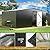 EASYHAWK 12 x 14 FT Metal Outdoor Storage Shed, Waterproof Garden Utility Shed with Lockable Door, All-Weather Storage Shelter for Bikes,Tool for Patio Lawn Backyard Garden Black