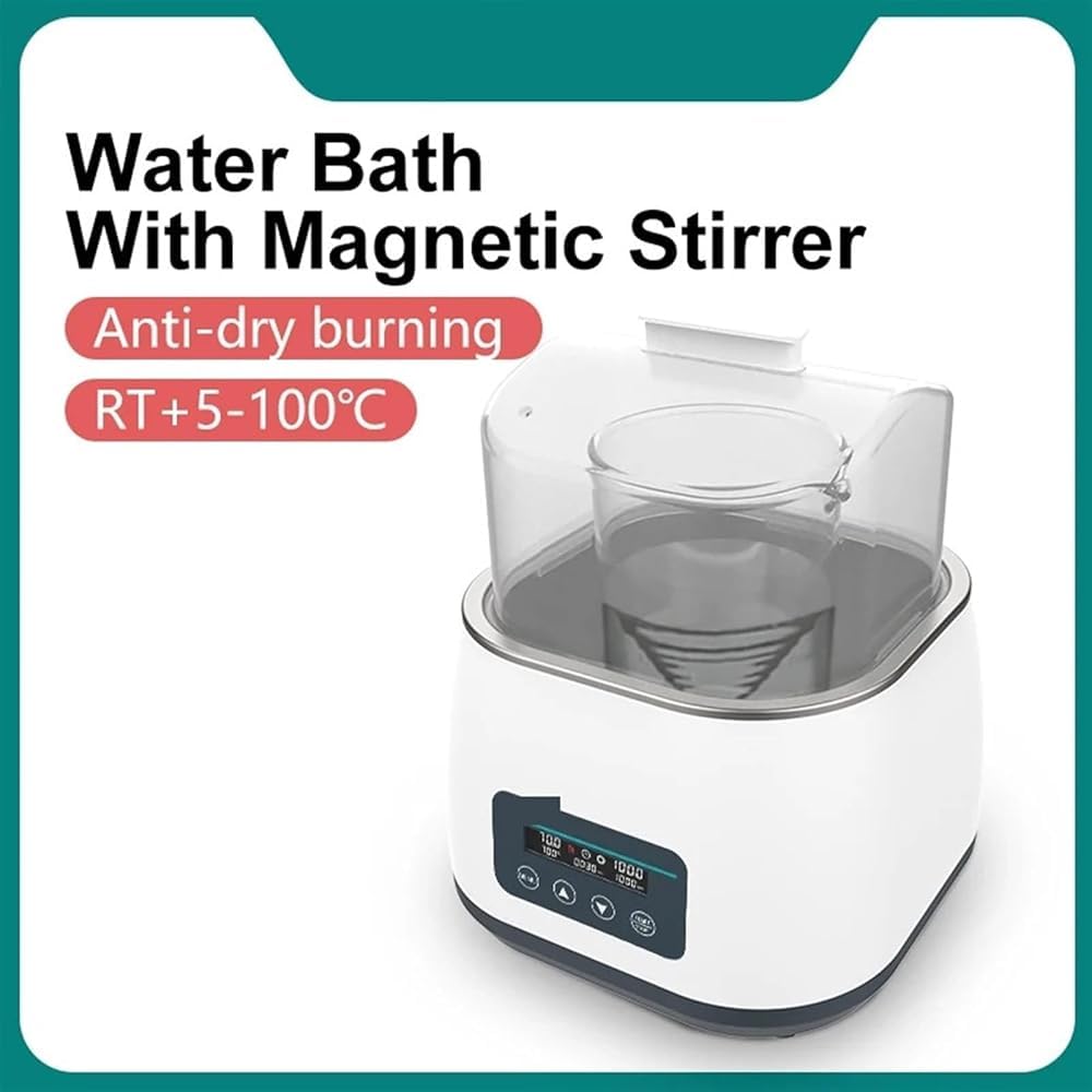 Agitatore magnetico per laboratorio, termostatico, raccolta di calore, bagno d'acqua con display digitale, ideale per miscelare vernici e smalti, agitatore efficiente da laboratorio