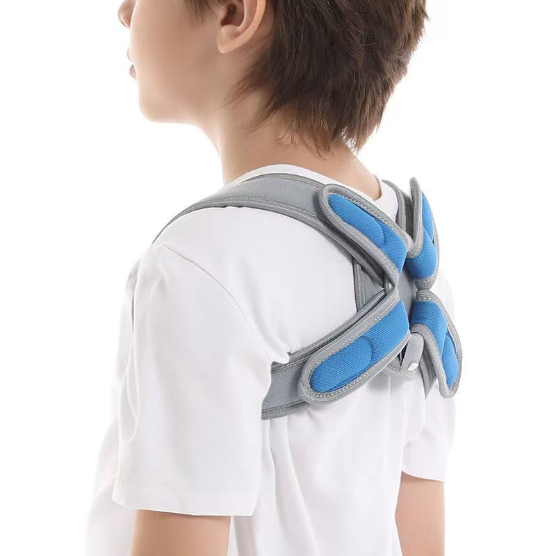Pediatric Clavicle Support Brace, Upper Back Posture Corrector, Figure 8 Design for Kids, Collarbone and Shoulder Support (Medium:5~8yrs)