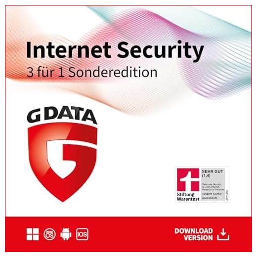 G DATA Internet Security 3 für 1 Sonderversion |3 Geräte - 1 Jahr | Antivirus für PC, Mac, Android, iOS | Made in Germany | zukünftige Updates inklusive | Aktivierungscode per Email