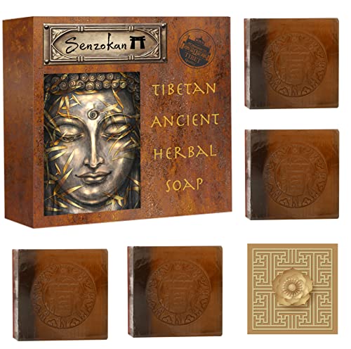 SENZOKAN - Famous Traditional Herbal Beauty Soap - Deeply cleans and gently cares for your skin with medicinal plants (4 x 100gr)