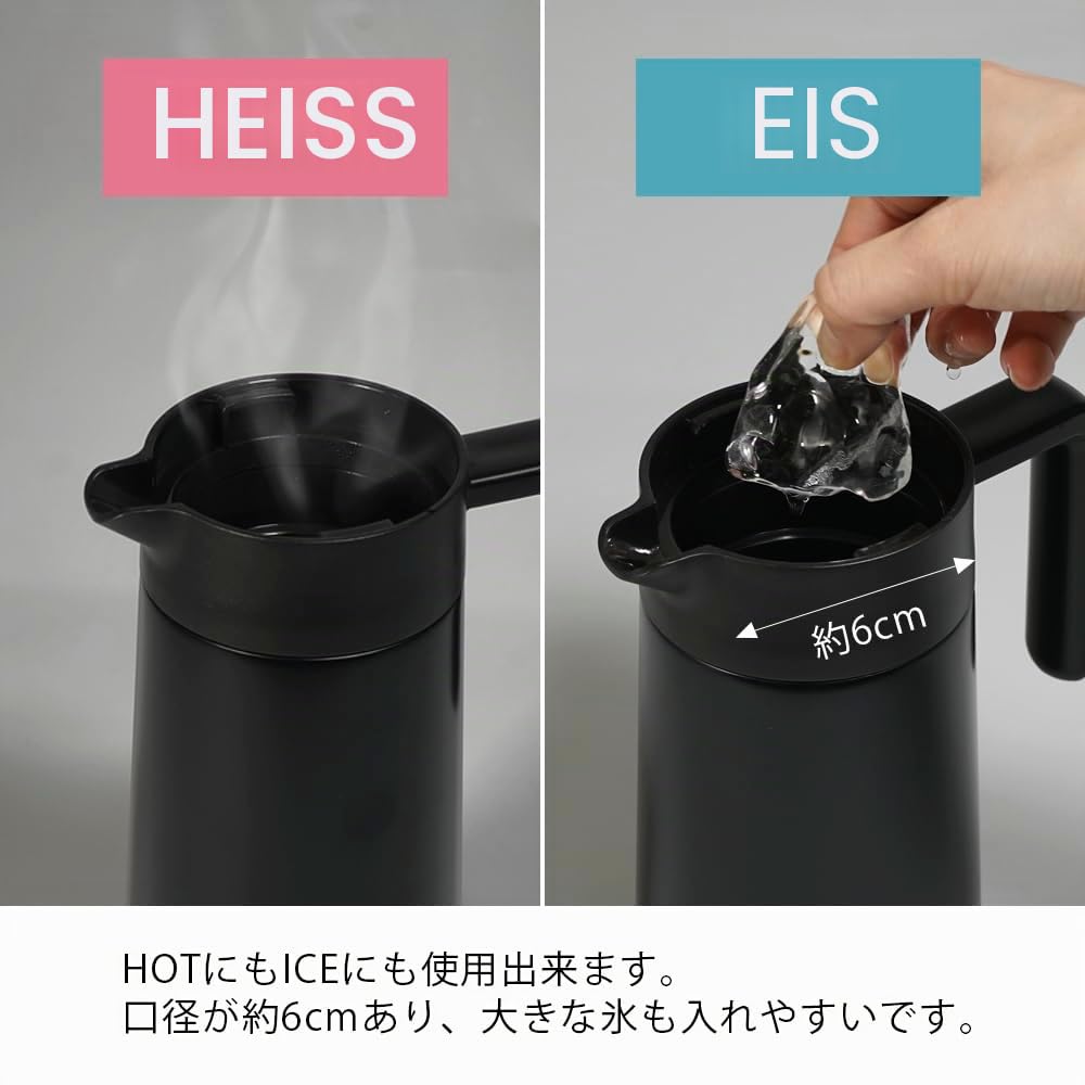 Hario Thermo-Server mit Keramikbeschichtung, 600 ml, Schwarz