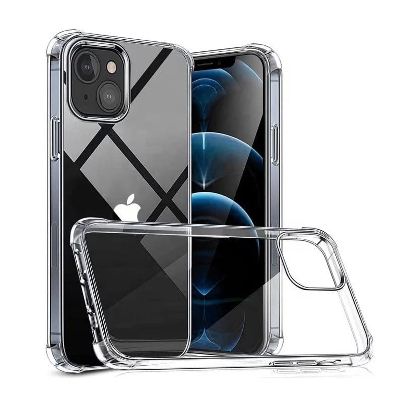 Project Zero Series Crystal-Clear Shockproof Thin Silicone Yellowing-Resistant Slim Transparent TPU Phone Case for iPhone13,12 Pro and Pro Max