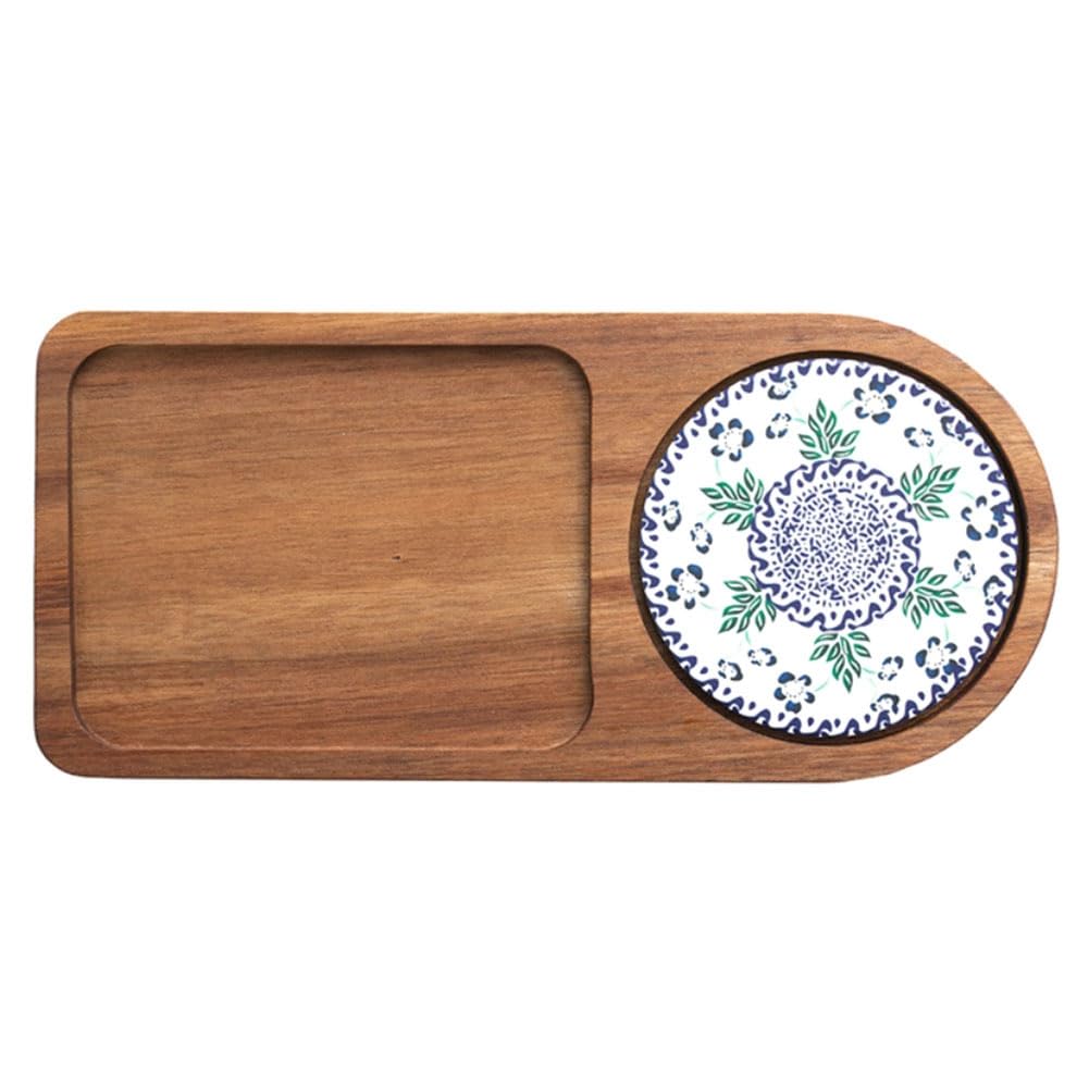 CTRLZS Coffee Tray Wood Plate Breakfast Tray for Serving Food Hospitality Coffeeware Teaware Decor Table Decoration Replacement Parts Accessories A