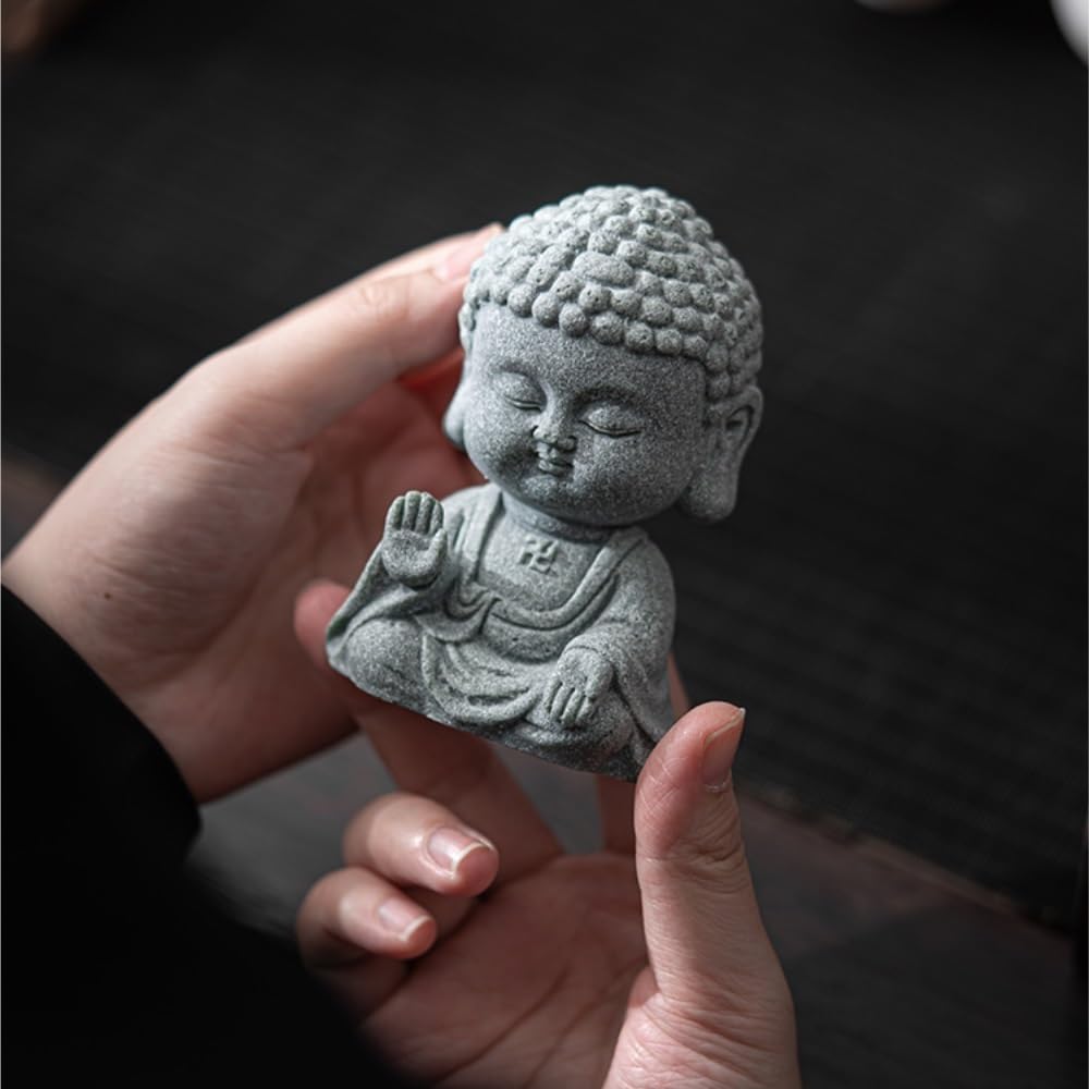 Cascada De Incienso Quemador de Incienso Estilo Chino con Forma Buda pequeño y Creativo for el hogar, Escritorio, Adornos for Mascotas té Quemador De Incienso De Reflujo(B)