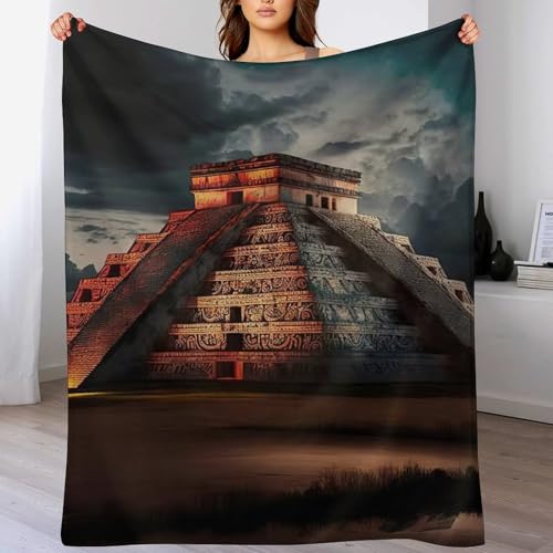 Couverture en flannel Chichen Itza un plaid doux de qualité supérieure - 2