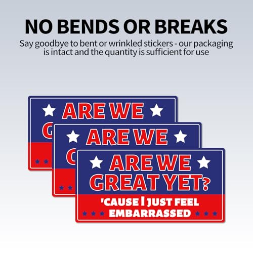 Image of 3pcs are We Great Yet Cause I Just Feel Embarrassed Bumper Sticker, Political Liberal Bumper Stickers Waterproof Resist Car Decals for Car Laptop Window Vehicles