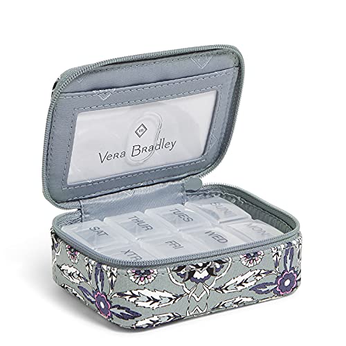 Vera Bradley Women’s Cotton Travel Pill Organizer, Plaza Tile
