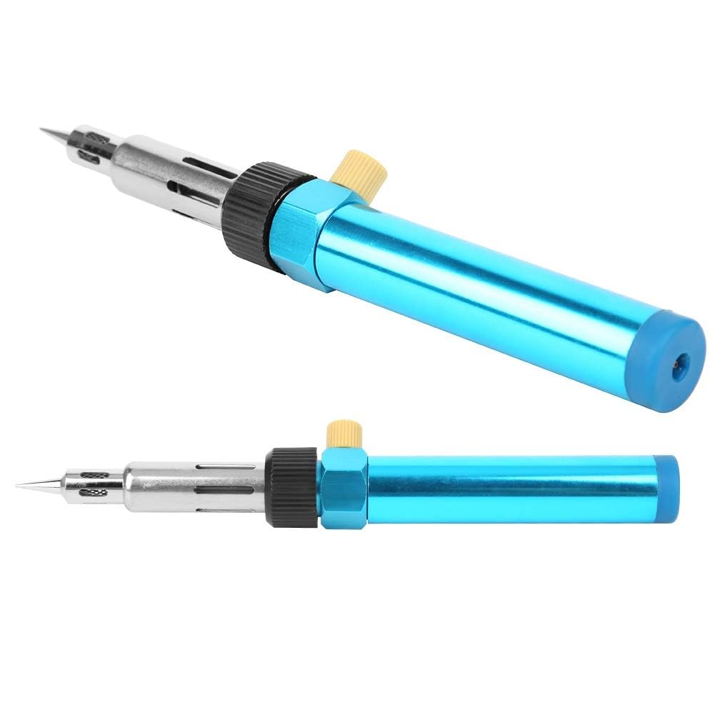 LiebeWH Soldador de Butano Soldador Estaño Gas Acero Inoxidable Portátil Temperatura Neumática Ajustable punta Alimentado por Butano para Automóviles Electrónica Bricolaje Soldering