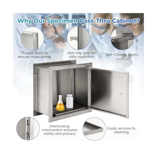 Recessed-Specimen-Pass-Thru-Cabinet-Stainless-Steel-Box-with-Pass-Tray-Window-Pass-Through-Specimen-Tray-Box-with-Dual-Sided-Access-Doors-132-W-x-127-H-x-6-D Recessed-Specimen-Pass-Thru-Cabinet-Stainless-Steel-Box-with-Pass-Tray-Window-Pass-Through-Specimen-Tray-Box-with-Dual-Sided-Access-Doors-132-W-x-127-H-x-6-D