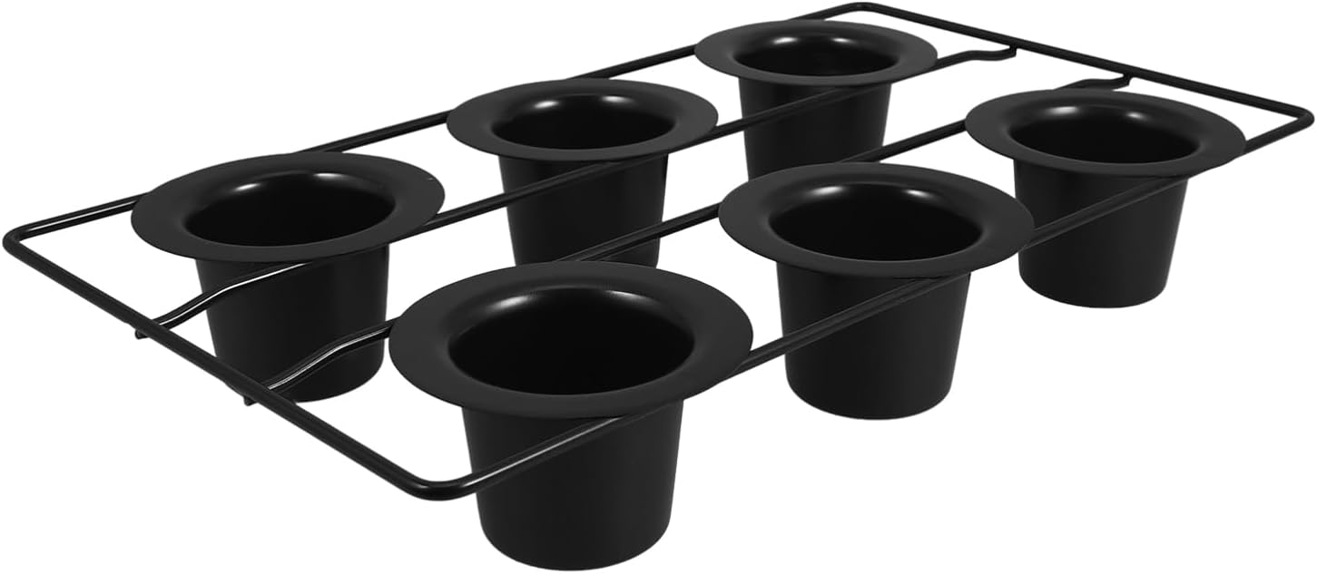 PRETYZOOM Thickened Carbon Steel Muffin Pan Nonstick Baking Muffin Tin Wire Rack Oven Safe for Pudding Cupcake and Baking Jumbo