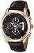 GUESS Men's U14504G1 Brown Genuine Leather Chronograph Watch with Brown Dial