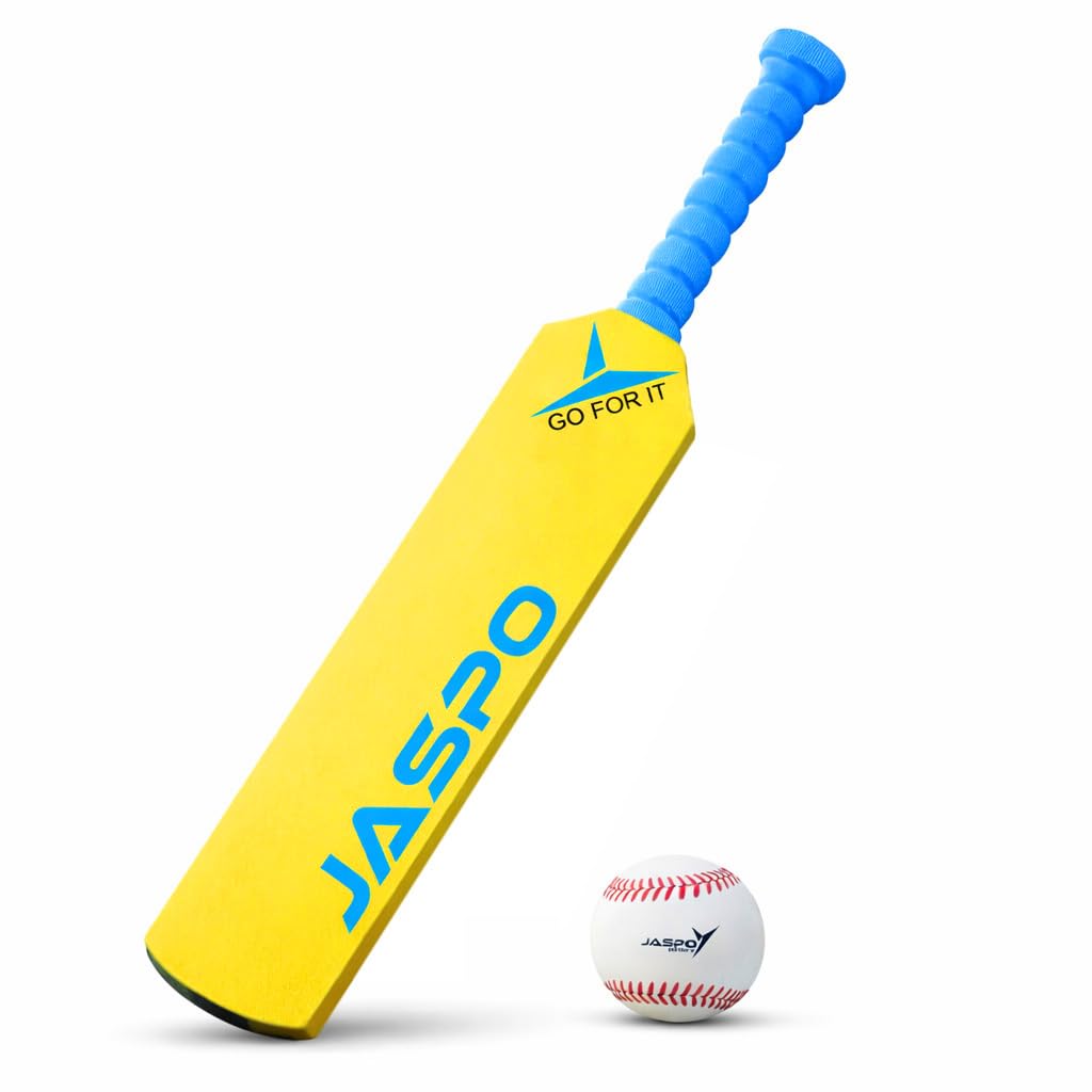 JASPO Cricket Joy EVA Foam Cricket Bat & Ball Combo for Kids Below 5 Years | Easy-Grip Handle | Soft & Safe Non-Toxic Material | Indoor, Society & Park Play