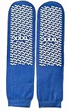 Generic 3XL Slip Stop Single Tread Slipper Socks | Triple Extra Large Blue Extra Wide Bariatric Socks (3 Pairs), MAAS-SOC-001